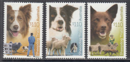 2022 Australia Sheepdog Trials Dogs  Complete Set Of 3 MNH @ BELOW FACE VALUE - Unused Stamps