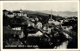 CPA Nový Knín Neuknin Stredoceský Kraj Mittelböhmen, Zlatohorni Mesto, Ortsansicht - Czech Republic