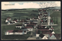 Künstler-AK Sign. Hans Pernat: Niederlauterbach, Strassenpartie Mit Kirche  - Sonstige & Ohne Zuordnung