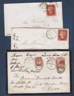 Lot De 3 Lettres - Brieven En Documenten