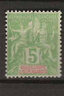 1900 MNH Guadaloupe Yvert 40 Postfris** - Unused Stamps