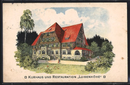 Lithographie Freiburg / Breisgau, Hotel Kurhaus Luisenhöhe  - Freiburg I. Br.