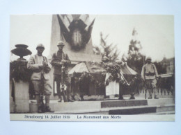 2024 - 2019  STRASBOURG  :  14 Juillet  1919  -  Le MONUMENT Aux MORTS   XXX - Strasbourg