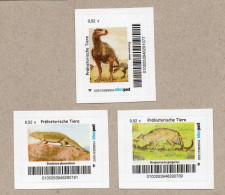 X01] BRD - Privatpost - Biberpost -  3 W - Prähistorische Tiere (Diadesctus, Hesperocyon, Diatryma)) - Private & Local Mails