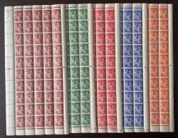 YV 431 à 435 N** MNH Luxe , Série Iris Complète En Demi Feuilles De 50 Avec Coins Datés , Cote 150+ Euros - Feuilles Complètes