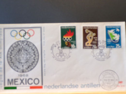 105/696  FDC  NEDERLANDSE ANTILLEN  1968 - Zomer 1968: Mexico-City