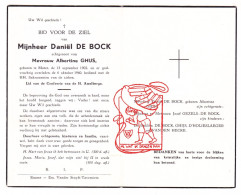 DP Daniël De Bock ° Mater Oudenaarde 1902 † 1960 X Albertine Ghijs // Gezels D'Holieslaeger Vanden Hecke - Imágenes Religiosas