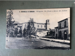 Rimini S. Arcangelo Collegiata E Gioco Del Pallone Viaggiata 1911 - Rimini