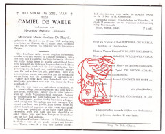 DP Camiel De Waele ° Machelen 1867 † Olsene 1960 X S. Goemaere Xx M. De Ruyck / Bijtebier Dhaenens Vervaeck Dhondt Adams - Devotion Images