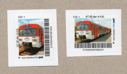 X04] BRD - Privatpost Biberpost - 2 W - Eisenbahn Train - Dieseltriebwagen VT 2E Der A.V.G. - Privados & Locales