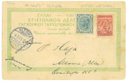P3423 - GREECE , 1906, FANTASTIC ITEM!! WRITTEN FROM CORFÚ, 2 MIXED STAMPS APPLIED, AND ON ARRIVAL, CANCELLED AT KOTOR - Verano 1896: Atenas