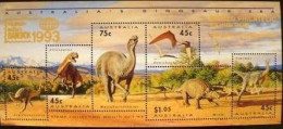 AUSTRALIE Préhistoire, Animaux Préhistoriques. Yvert BF 21** MNH(surchargé BANGKOK) - Vor- U. Frühgeschichte