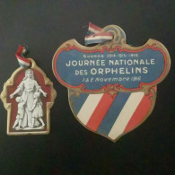 LOT 2 * INSIGNE JOURNEE NATIONALE DES ORPHELINS DE GUERRE / WW1 MILITARIA (Réf. Lot 59) - 1914-18