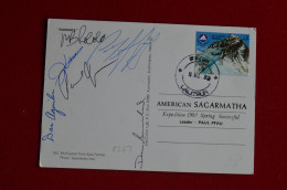 1993 American Sagarmatha Expedition Signed 6 Climbers Everest Himalaya Mountaineering Escalade Alpinisme - Sportspeople