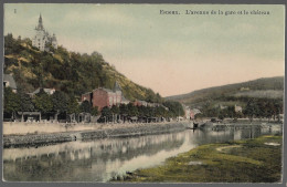 CPA CARTE POSTALE BELGIQUE ESNEUX L' AVENUE DE LA GARE ET LE CHÂTEAU - Otros & Sin Clasificación