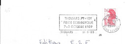 Lettre Entière Flamme 1989 Thouars Deux Sèvres - Oblitérations Mécaniques (flammes)