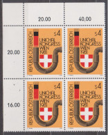 1981 , Mi 1669 ** (1) - 4er Block Postfrisch - UNICHAL-Kongreß Wien 1981 - Unused Stamps