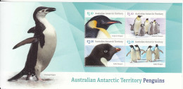 2022 Australian Antarctic Territory Penguins Souvenir Sheet @ BELOW FV * Small Crease Top Left Corner Stamps OK* - Ungebraucht