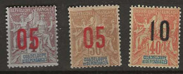 1912 MNH Guadaloupe Yvert 72-74 Postfris** - Ungebraucht