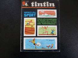 JOURNAL TINTIN N°12 1970 Couverture Hergé Spécial Sport - Tintin