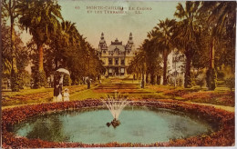 CPA  Circulée 1921 , Monte-Carlo (Monaco) - Le Casino Et Les Terrasses  (210) - Monte-Carlo