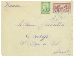 P3424 - GREECE , 1907 , FROM TINOS TO FRANCE , 25 LEPTA RATE - Ete 1896: Athènes