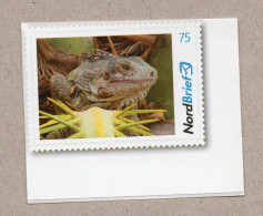 X04] BRD - Privatpost Nordbrief -  Tier Reptilien  - Grüner Leguan (Iguana Iguana) - Privados & Locales
