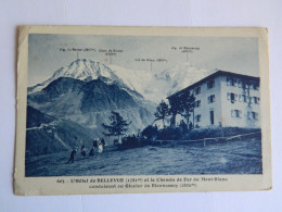 MEGEVE??: L'HOTEL BELLE-VUE  ET LE CHEMIN DE FER DU MONT BLANC CONDUISANT AU GLACIER DE BIONNASSAY ANIMEE - Megève