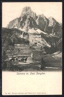 Cartolina Corvara, Panorama Mit Sass Songher  - Andere & Zonder Classificatie