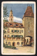 Cartolina Meran, Café-Restaurant Sigmund, Sandplatz  - Other & Unclassified