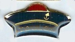 @@ Marine Nationale Béret De Marin Avec Pompon Matelot Ville De TOULON Var PACA (1.2x2.4) Modèle 2 @@ma197c - Militaria