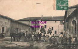 54 Fleville CPA Carte Belle Animation Chevaux Ferme - Other & Unclassified