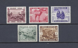 Belgian Congo (1939 Mi#185-189 COB#209-213 ZOO) MNH SuperB Cat.Val. € 90.00 - Ungebraucht