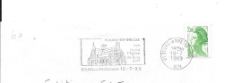 Lettre Entière Flamme 1989 Bourg En Bresse Gare Ain - Mechanical Postmarks (Advertisement)
