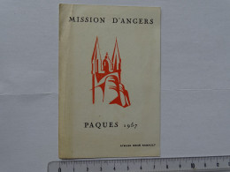 Image Religieuse - Mission D'Angers - Pâques 1957, Comme Vous Avez Recu L'évangile Du Seigneur Jésus, J.D. - Images Religieuses