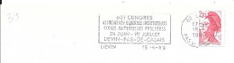 Lettre Entière Flamme 1989 Liévin Pas De Calais - Maschinenstempel (Werbestempel)