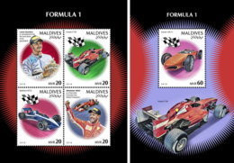 MALDIVES 2018 MNH Formula 1 Formel 1 Formule 1 M/S+S/S - OFFICIAL ISSUE - DH1902 - Automobile