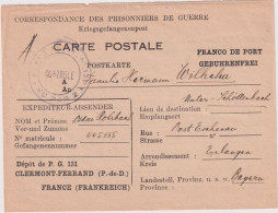 * FRANCE > 1946 POSTAL HISTORY > 2nd World War > Censored POW Correpondance To Erlangen (Bayern), Germany - Cartas & Documentos