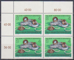 1981 , Mi 1672 ** (1) - 4er Block Postfrisch - 100 Jahre Telephonie In Österreich - Unused Stamps