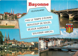 64 BAYONNE  TELEGRAMME MULTIVUES BLASON - Bayonne