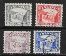 ● ISLANDA 1931 ֍ Cascate Di Gullfoss ● N. 139 . . . Usati ● Serietta ● Cat. 16 € ️● Lotto N. 308 ️● - Used Stamps