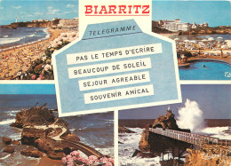 64 BIARITZ MULTIVUES TELEGRAMME - Biarritz