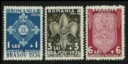 ● ROMANIA 1936 ֍ BRASOV ● N.  505 / 07 * ● Serie Completa ● Cat. 45,00 € ● Lotto N. 1440 ● - Unused Stamps
