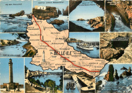 56 BELLE ILE EN MER CARTE GEOGRAPHIQUE MULTIVUES  - Belle Ile En Mer