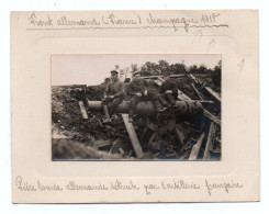 535, WW1, Champagne 1918, Pièce Lourde Allemande Détruite Par L'Artillerie Française - Guerre, Militaire