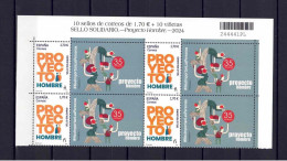 ESPAÑA 2024 ** MNH SELLO SOLIDARIO. PROYECTO HOMBRE BL.4 - Unused Stamps