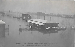 CPA Paris La Grande Crue De La Seine Janvier 1910 La Porte De Bercy - Paris (12)