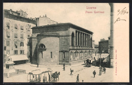 Cartolina Livorno, Piazza Guerrazzi  - Livorno