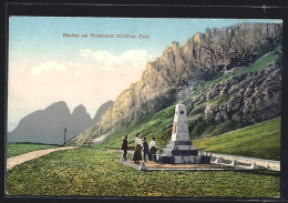 Cartolina Pordoijoch, Obelisk  - Altri & Non Classificati