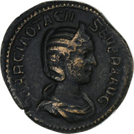 Otacilia Severa, Sesterce, 244-249, Rome, Bronze, TTB+, RIC:209a - Der Soldatenkaiser (die Militärkrise) (235 / 284)
